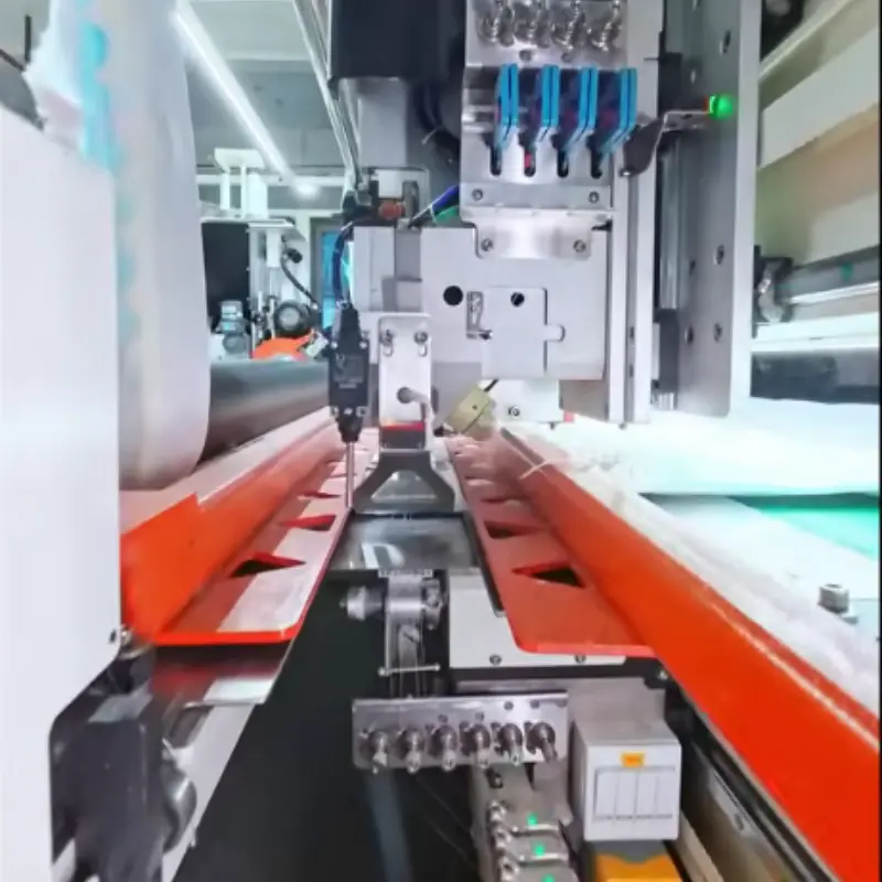 Multi-needle and single-needle quilting machines for mattress layers