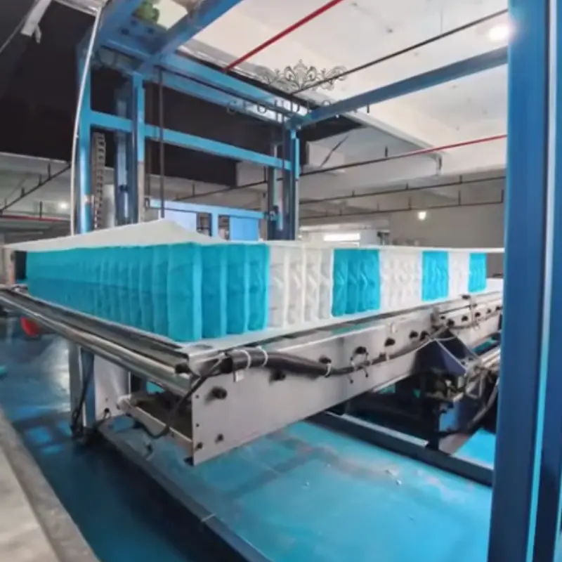 Production of fully automatic mattress pocket springs