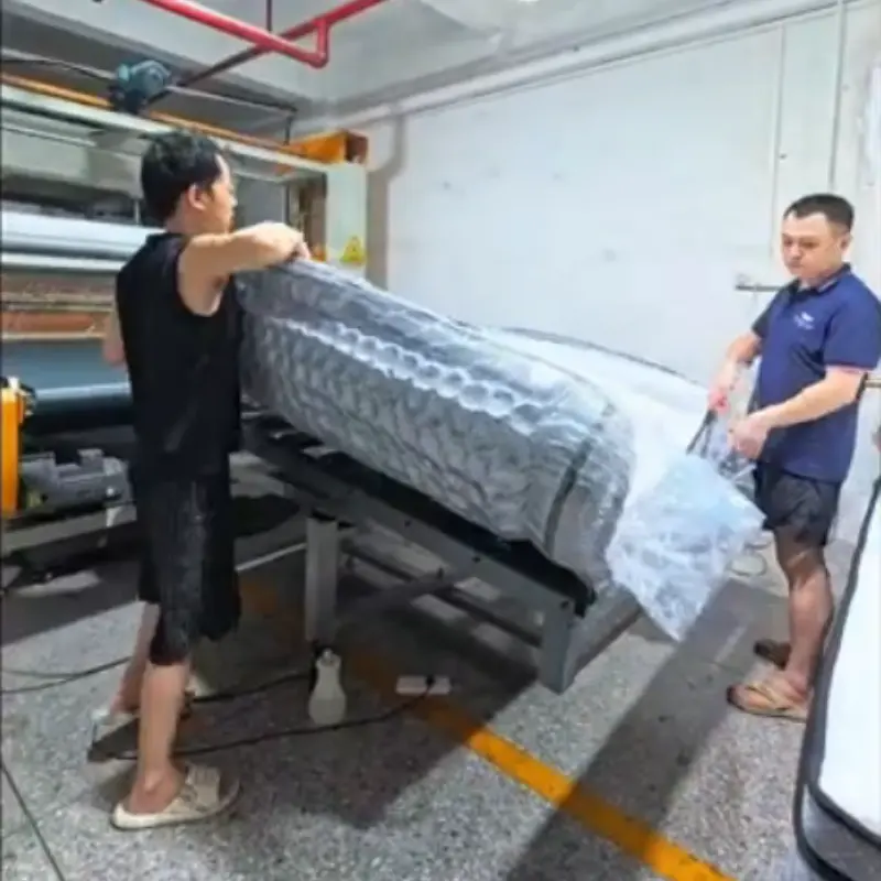 Roll-packed mattress unboxing — full recovery in seconds